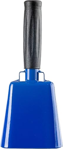 Miniatura 1 de Campana de vaca de acero con asa, campanas de animación y fabricantes de ruido fuerte, campanas de mano para eventos deportivos, juegos de fútbol,