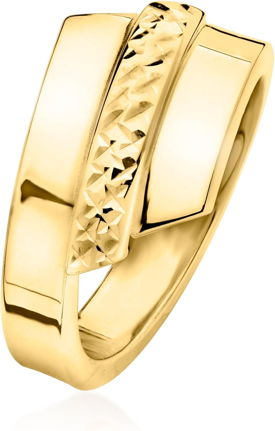 Ross-Simons Italian 14kt Yellow Gold Diamond-Cut and Polished Ring