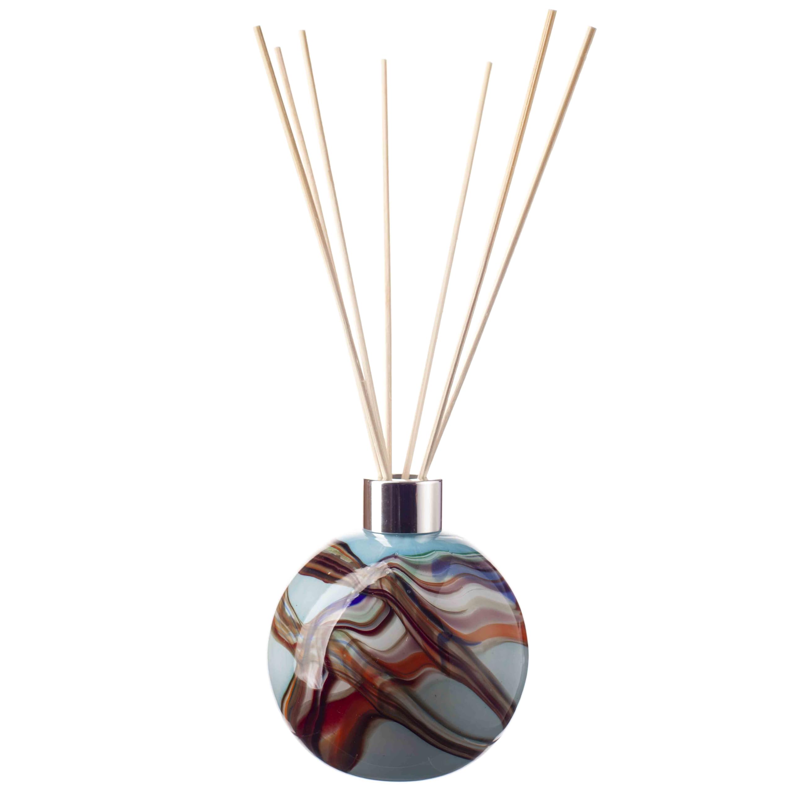 Amelia Art Glass Turquoise & Multi Coloured Glass Reed Diffuser Sphere In Blue & Multi Coloured (Oceanic)
