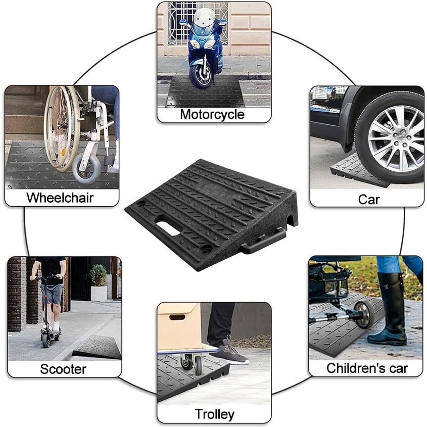Rampa portátil de umbral para escaleras con canal para cables miniatura 5