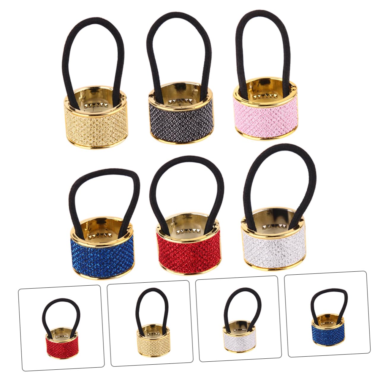30 Piezas banda para el cabello de hair clips horquillas moño accesorio para el cabello para accesorios para el cabello para mujeres lazos para el cabello cuerda FRCOLOR