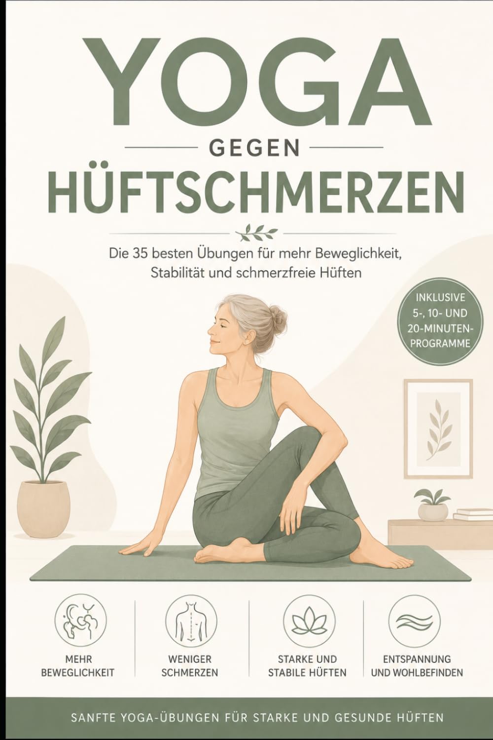 Yoga gegen Hüftschmerzen: Sanfte Übungen für mehr Beweglichkeit, weniger Verspannungen und einen schmerzfreien Alltag (Yoga für Gesundheit & Beweglichkeit)