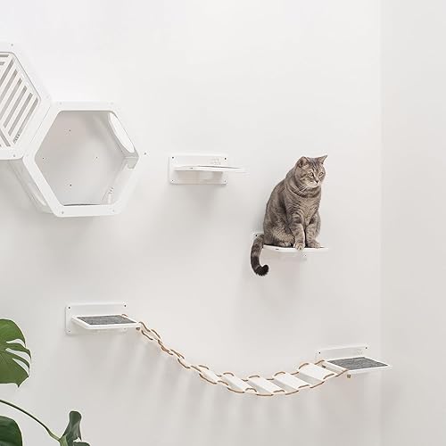Miniatura 6 de Wall Cat Shelves Wood Cat Wall Shelves Cat Furniture - Wooden Cat Shelf Wall Mounted Cat Wall Furniture - Indoor Cats Rustic Cat Decor Cat Lover