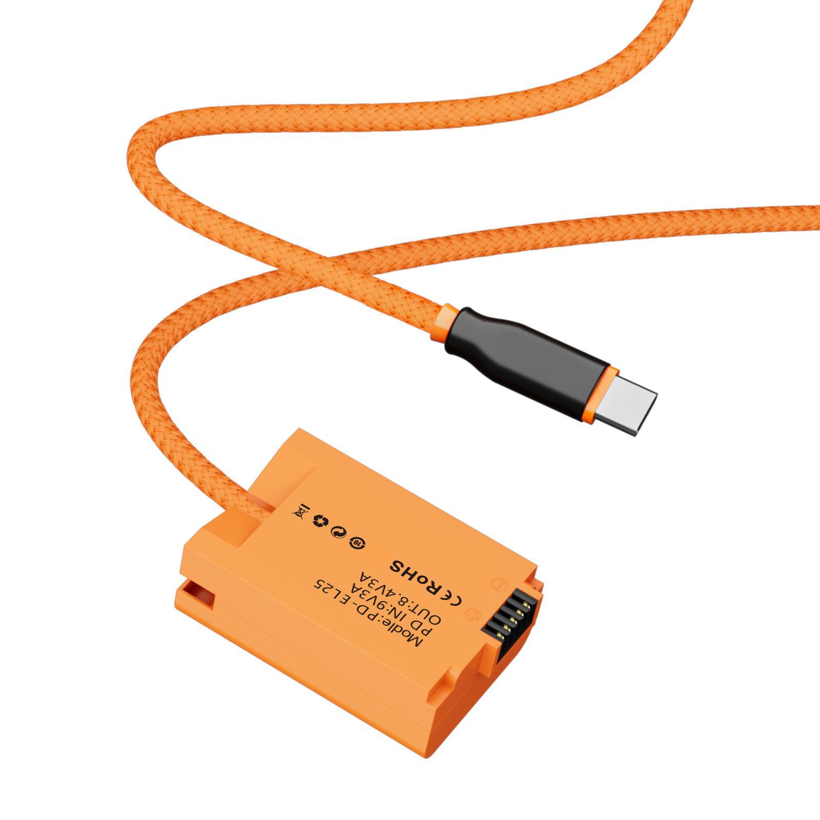 Batería virtual USB tipo C a EL25 de 60 cm para Z50, Z30, Z50II, fuente de alimentación continua, cable de alimentación balanceado USB C