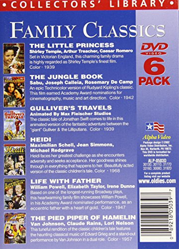 Family Classics Gullivers Travels / Jungle Book / Lassie: The Painted Hills / Life with Father / Little Princess / Pied Piper of Hamelin image 4