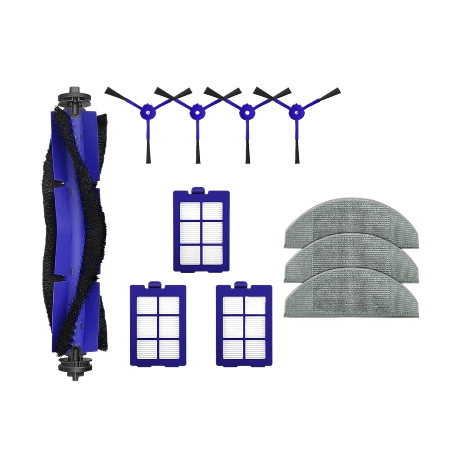 Compatible For Eufy,RoboVac X8 Hybrid Kit Spare Parts Accessories Main Side Brush Filter Mop Cloths Wipe Rag(C)