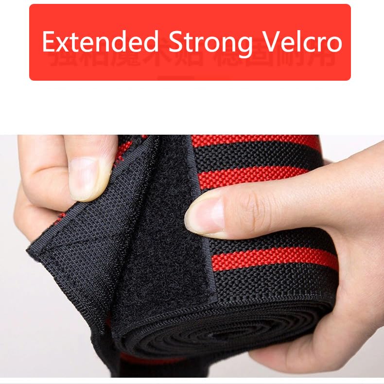 Elbow Wraps for Weightlifting (1 Pair), 59" Elastic Elbow Support & Compression Powerlifting, Fitness, Cross Training & Gym Workout - for Weight Lifting