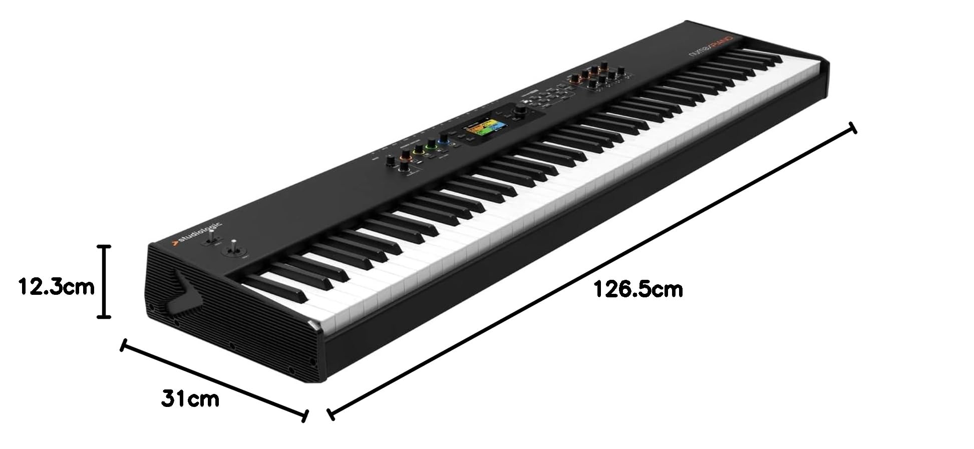 STUDIOLOGIC -NUMA X PIANO 88, Piano digitale Stage, Motore Sonoro Multi-Sintesi, MIDI Controller 4 Zone,Mixer Digitale 4 Canali Interfaccia Audio/USB, Tastiera Pesata 88 tasti,3 Contatti, Aftertouch