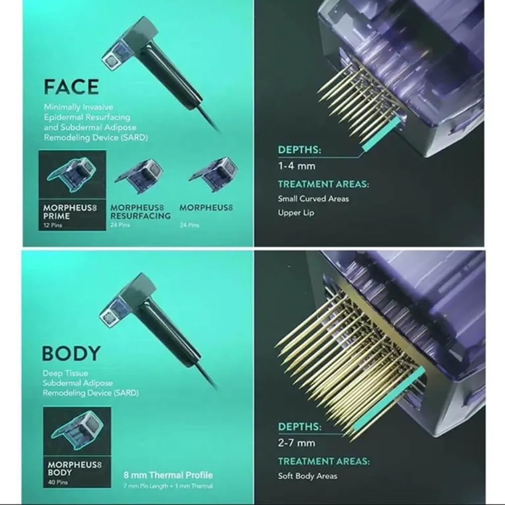 BCBKD Dispositivo Antienvejecimiento Portátil Morpheus 8 – Radiofrecuencia Fraccionada con Microagujas, Lifting Facial En Casa, Reducción De Arrugas, Poros Y Flacidez, Rejuvenecimiento De La Piel
