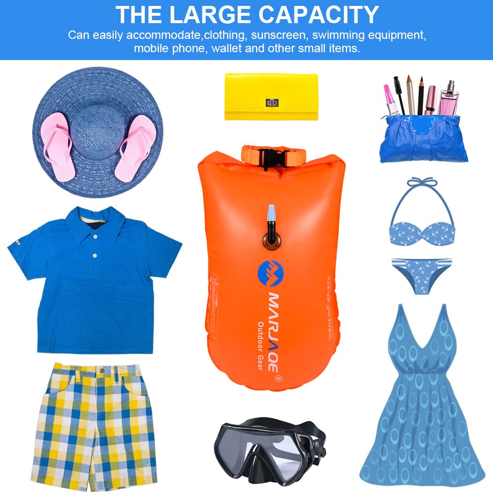 Sac étanche Nage Eau Libre Bouée De Natation 20L Flintronic - Sac Étanche Avec Étui Téléphone - Eau Libre Sécurité Nageur Triathlète