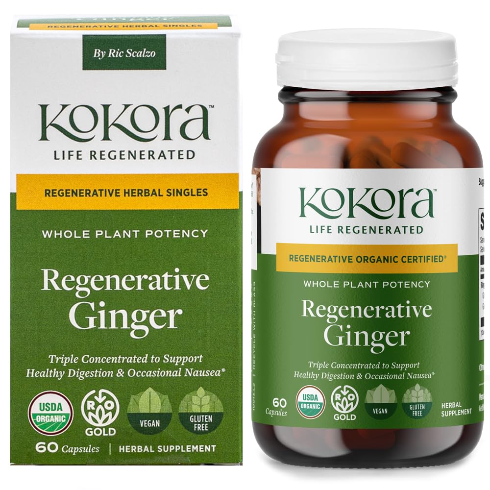 kokora Regenerative Ginger Dietary Supplement Vegan 60 Capsules