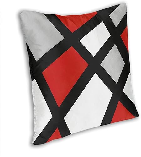 Miniatura 2 de VERSUSWOLF Fundas de almohada rayas acrílico rojo gris negro blanco moderno decoración del hogar sofá funda de almohada cuadrado suave fundas de