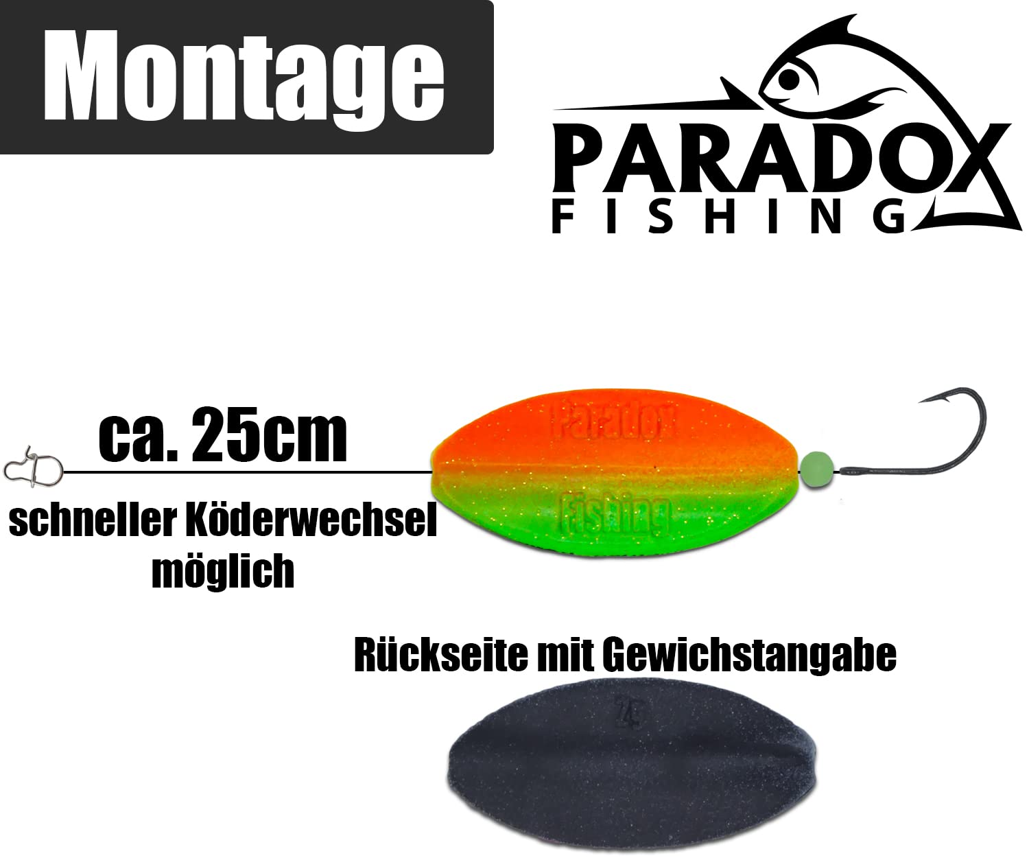Paradox Fishing Lot de 5 clignotants de continuité 2,0 g/3,5 g I Wing Inline Spoon I Appâts à truite pour pêche à la truite