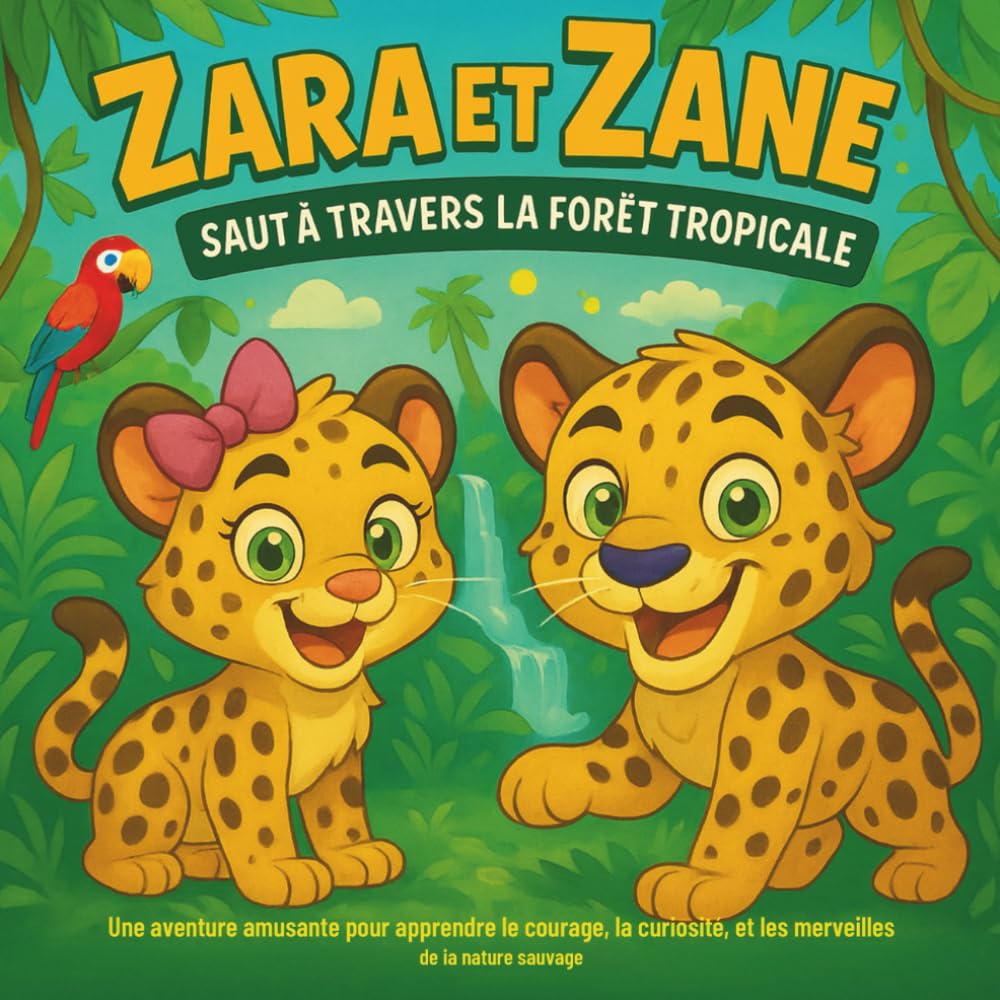 Zara et Zane : Saut à travers la forêt tropicale: Livres d'histoires pour enfants | Une aventure d'apprentissage amusante sur le courage, la curiosité ... | 30 pages (Children's Storybooks in French)