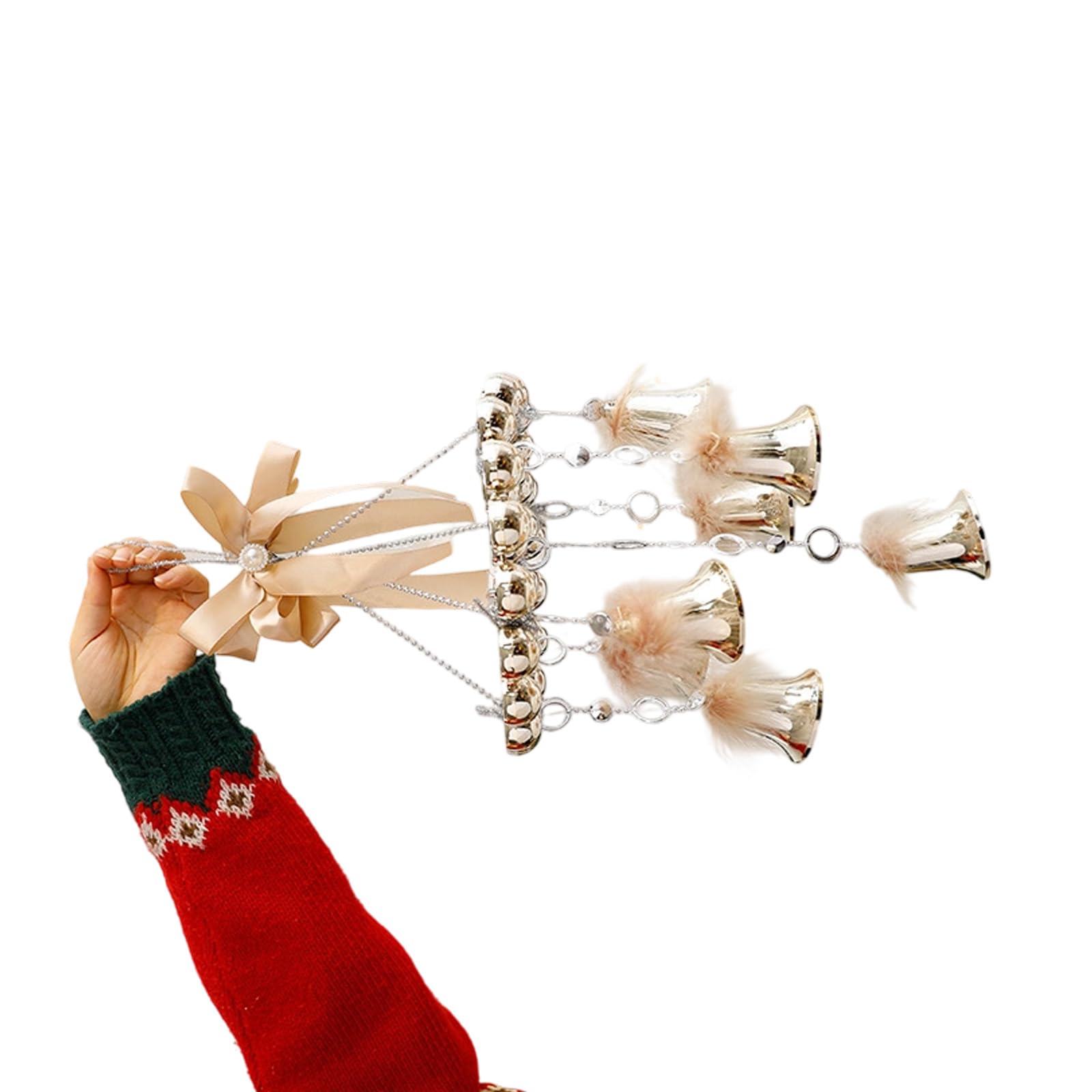 Customizable Christmas Wind Toll Garnishes PVC Door Hanging Decoration with Celebratory Sound for Festive Spirit Celebratory PVC Bells