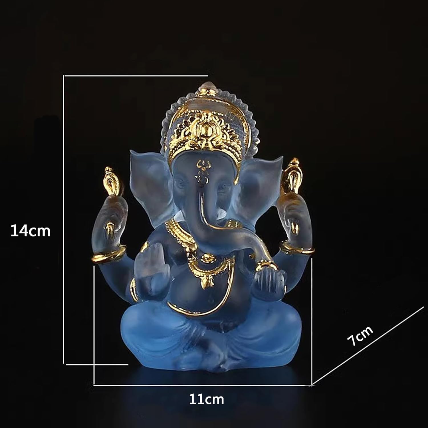 クリスタル ガネーシャ像 約14cm クリスタル ガネーシャ像 約14cm