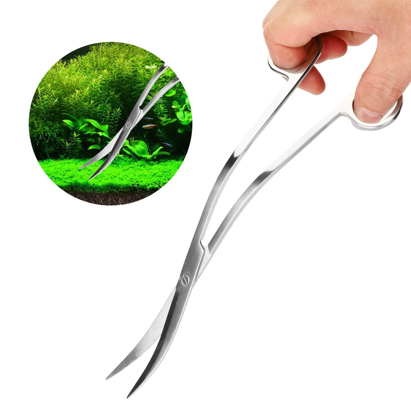 Acquario Aquascape Tools Kit, 6 in 1 Antiruggine per Piante Acquatiche Strumento per Aquascaping Pinzette in Acciaio Inox Forbici Spatola per Acquario Tank Clean Fish Tank Aquascape Tools Set