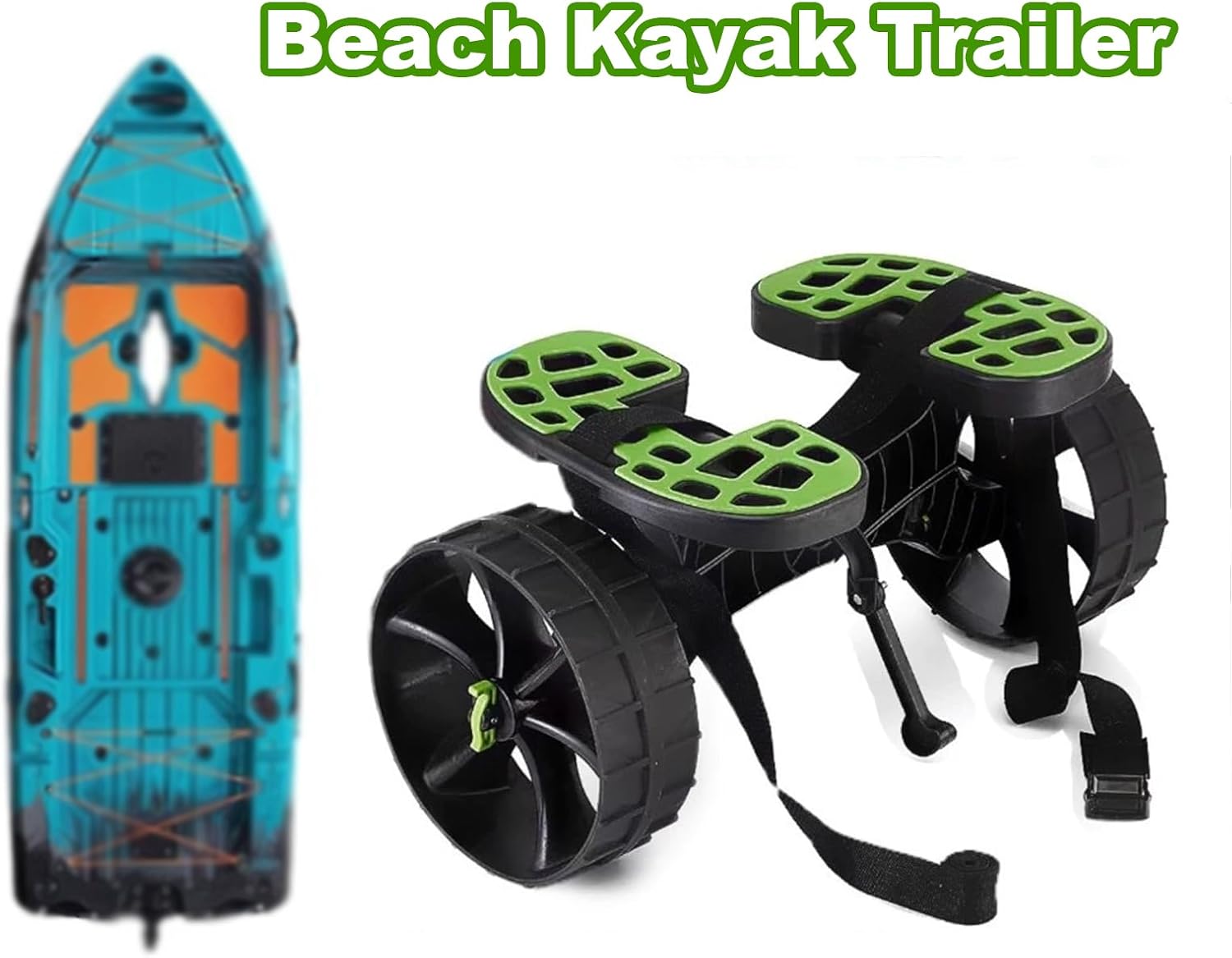 Kayak and Canoe Cart with Adjustable Straps, 260lb Loading Capacity, Easy to Store, Suitable for Platform Boats & Fishing Boats