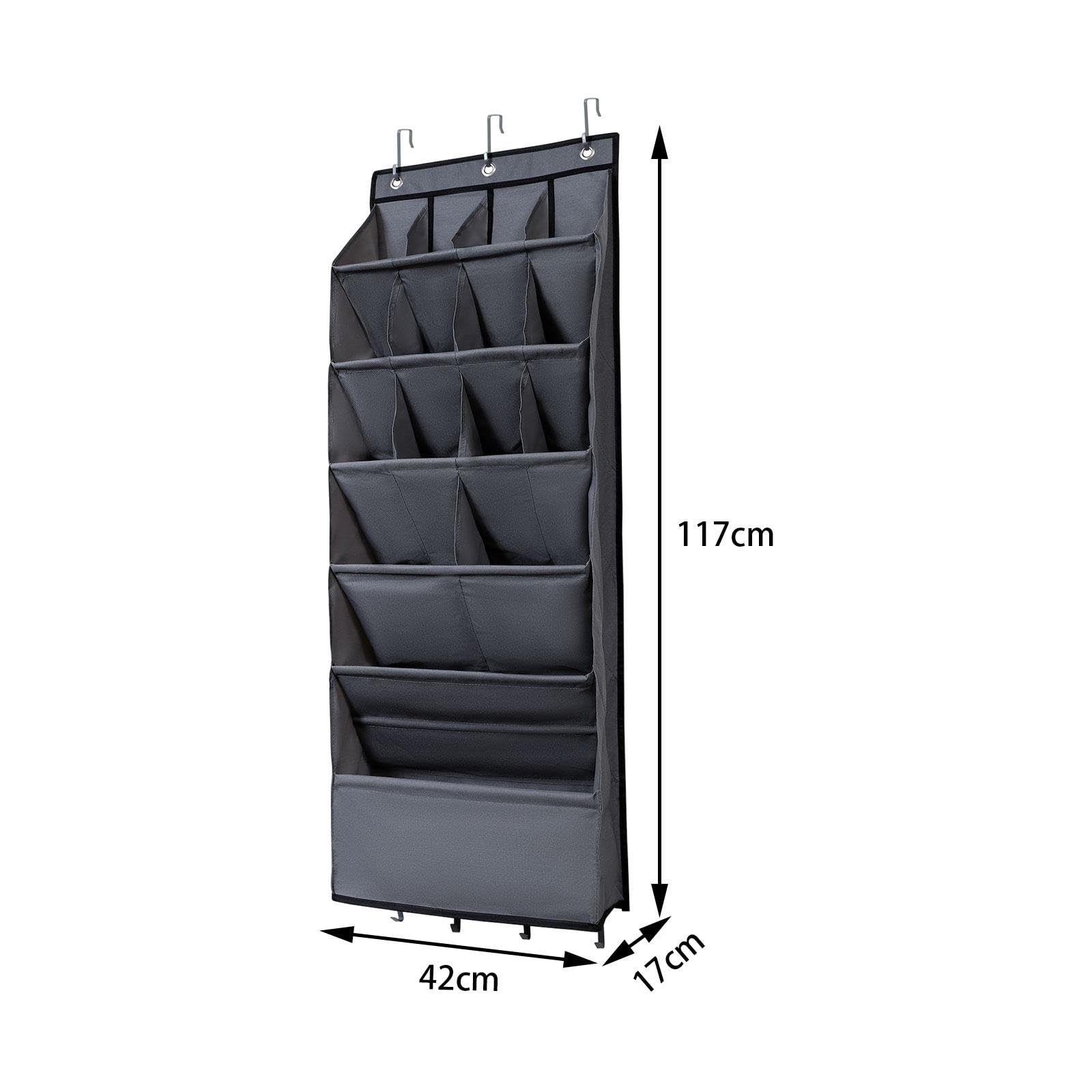 Organizador de zapatos multifuncional para colgar en la puerta, ahorra espacio, organizador de zapatos duradero para armario y pared, fácil de instalar