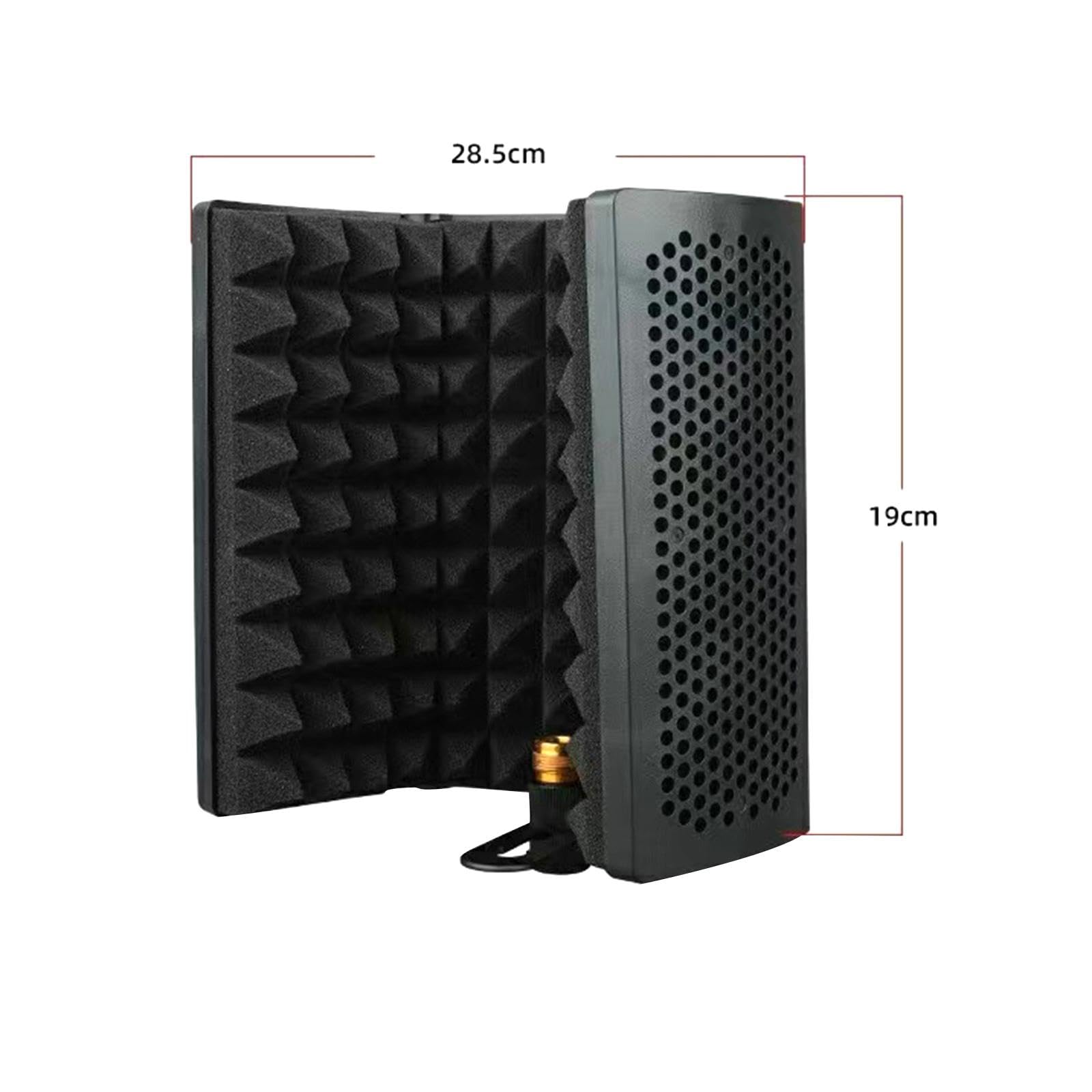 F Fityle Insonorizzazione per Registrazione, Pannello Fonoassorbente Pieghevole, Schermo Isolante per Microfono a 3 Pannelli per Apparecchiature Di Registrazione, Canto, Trasmissione, 3 Pannelli