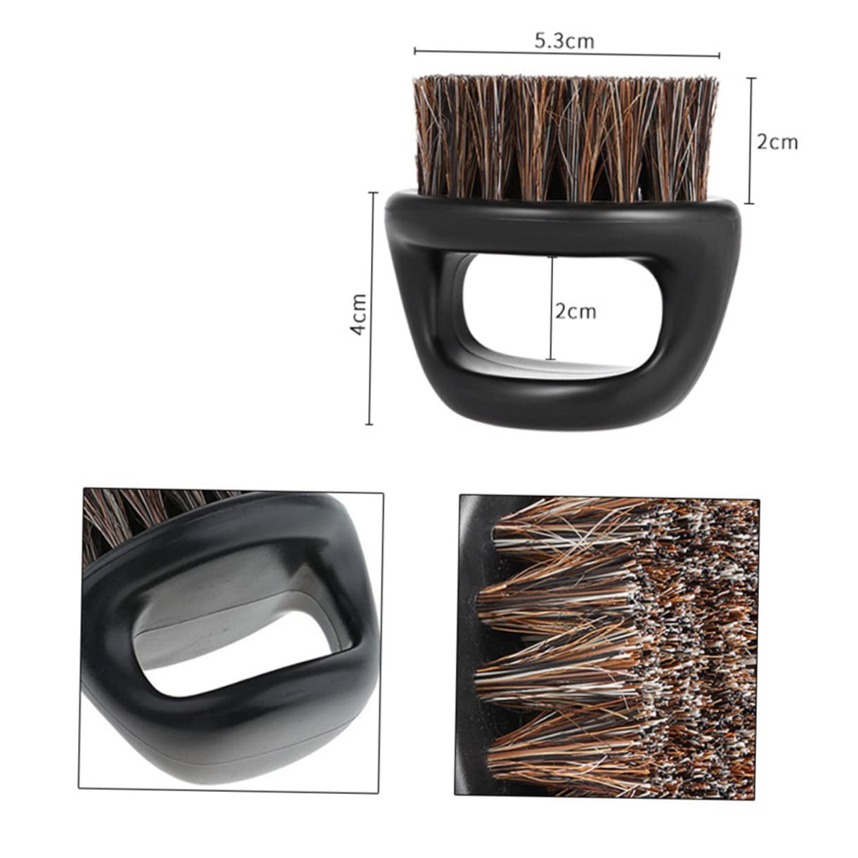 SOESFOUFU Men's Bristles Beard Brush Barber Hair Sweep Shaving Brush Ergonomic Design Small Portable