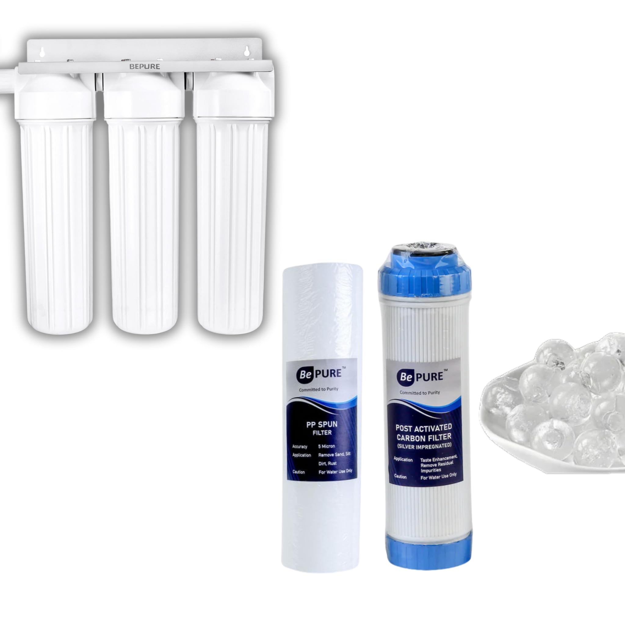 Refill for MF 3 Whole House Water Filter (Spun Filter + Carbon Filter + Antiscalant Media)-image-5
