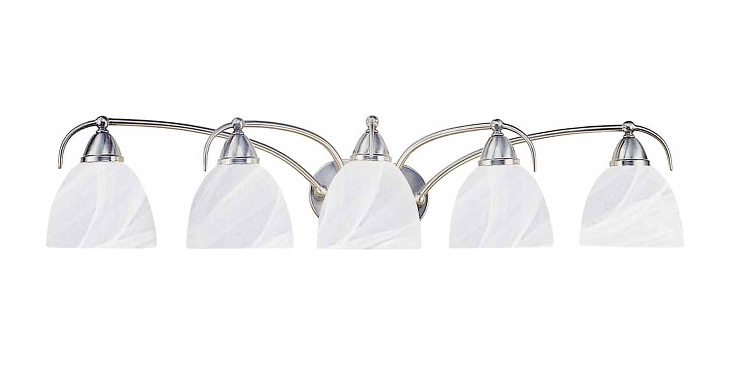 Volume Lighting V2615-33 Kora 5 Light Brushed Nickel Bathroom Vanity Light