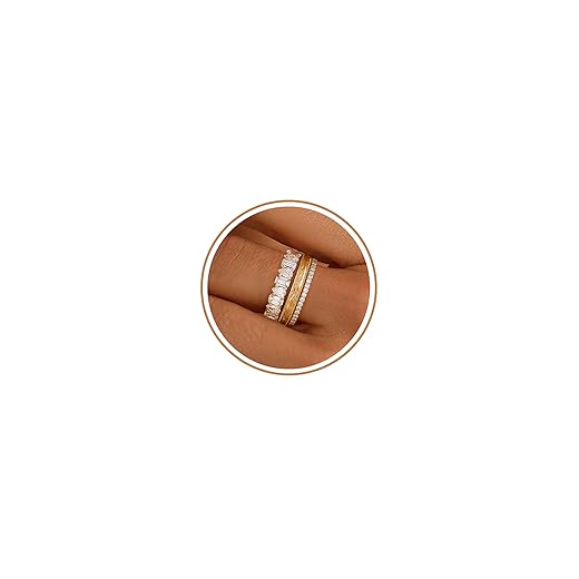 FUNEIA Stackable Gold Rings
