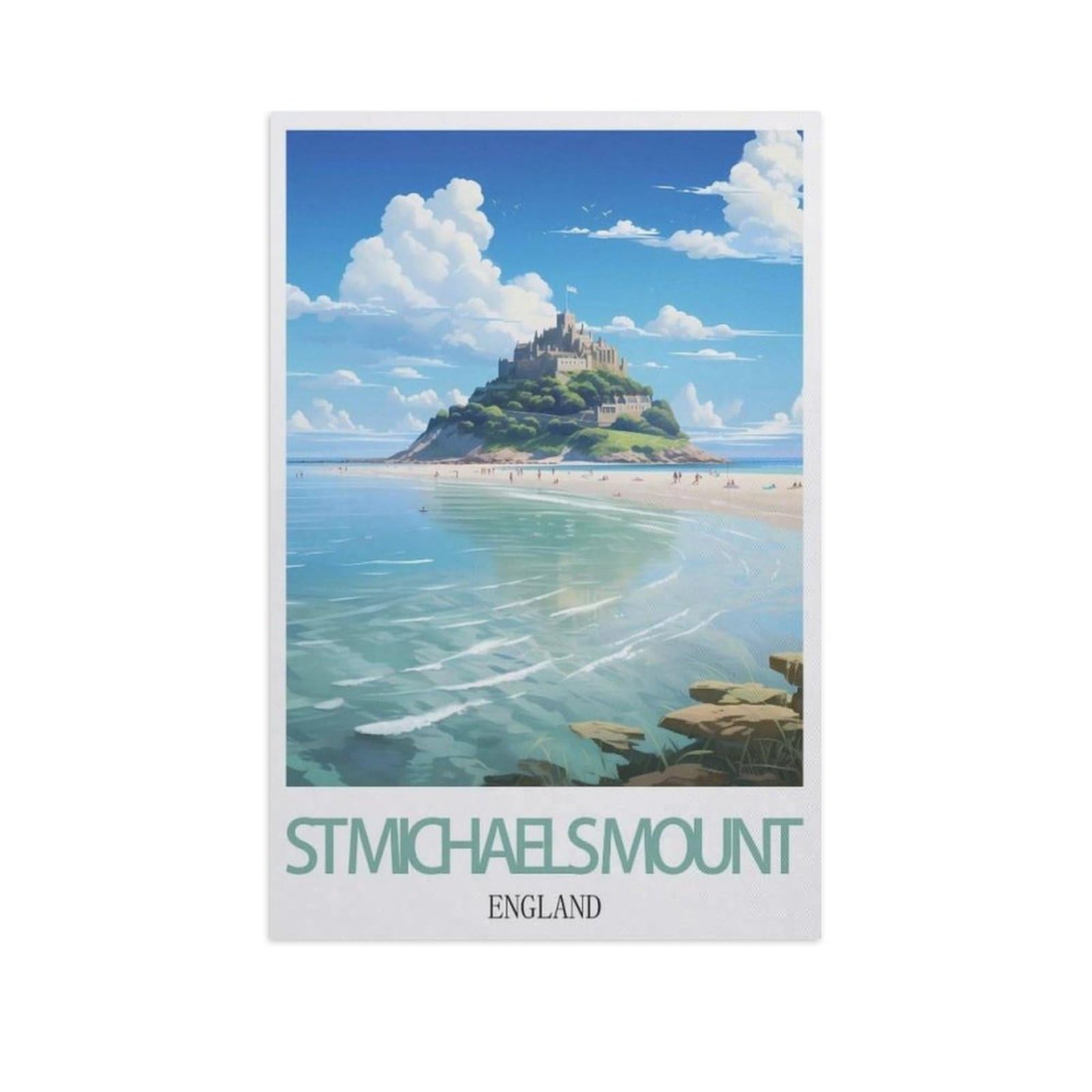 Jigsaw Puzzles 1000 Pieces，St Michael's Mount England，Paper Children Games Educational Toys（38x26cm）-AI25