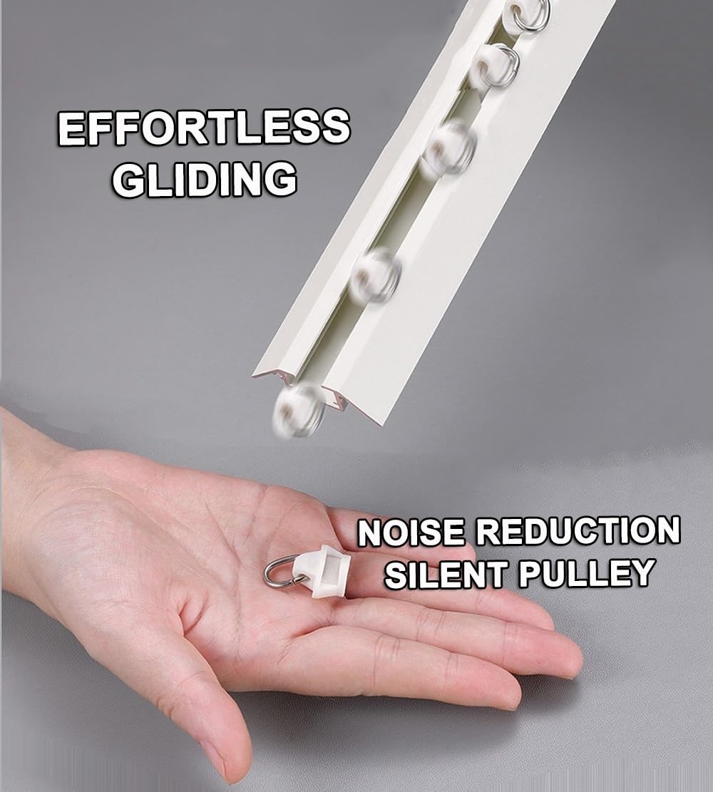 Binario per tende da soffitto, a forma di V, pieghevole, a 90°, per tende, soluzione per la casa e la privacy