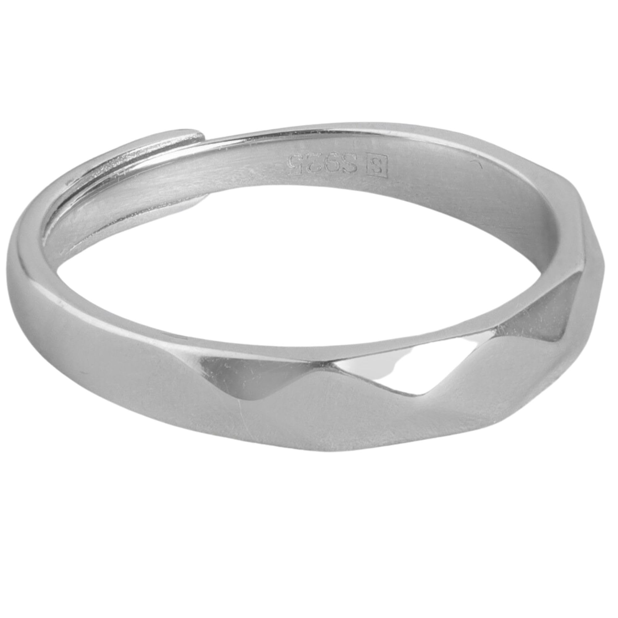 ZAVYA 925 Sterling Silver Minimal Abstract Rhodium Plated Adjustable Ring for Men | Gift for Men and Boys | With Certificate of Authenticity and 925 Hallmark (B0CKN1BT7M) Amazon Price History, Amazon Price Tracker