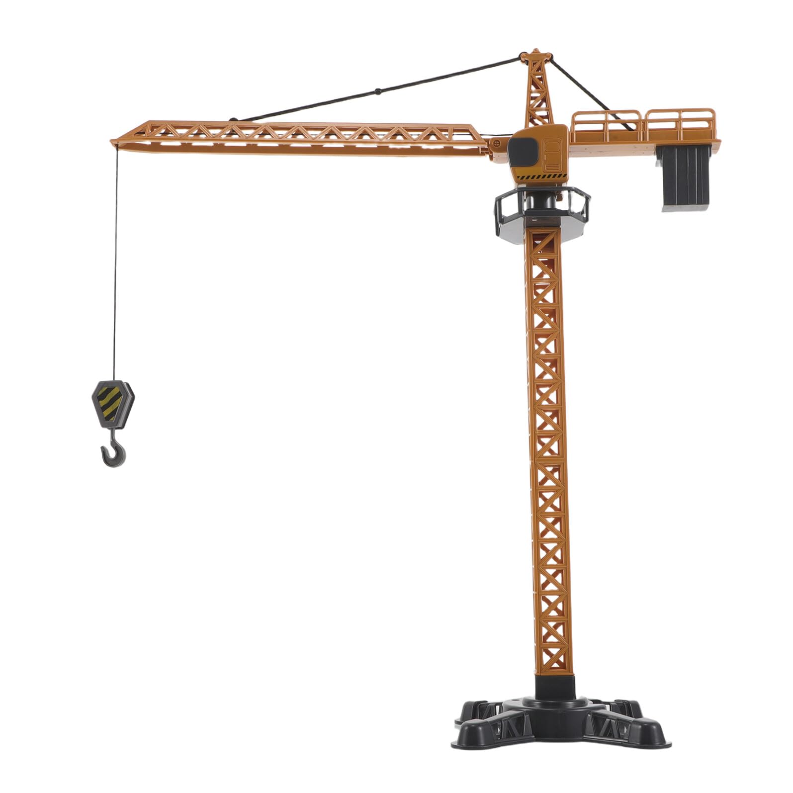 Gru a Torre Giocattolo in Plastica 41 Cm Sollevamento Manuale, Veicolo da Costruzione Educativo, Gioco per Sviluppo Abilità Motorie e Creatività