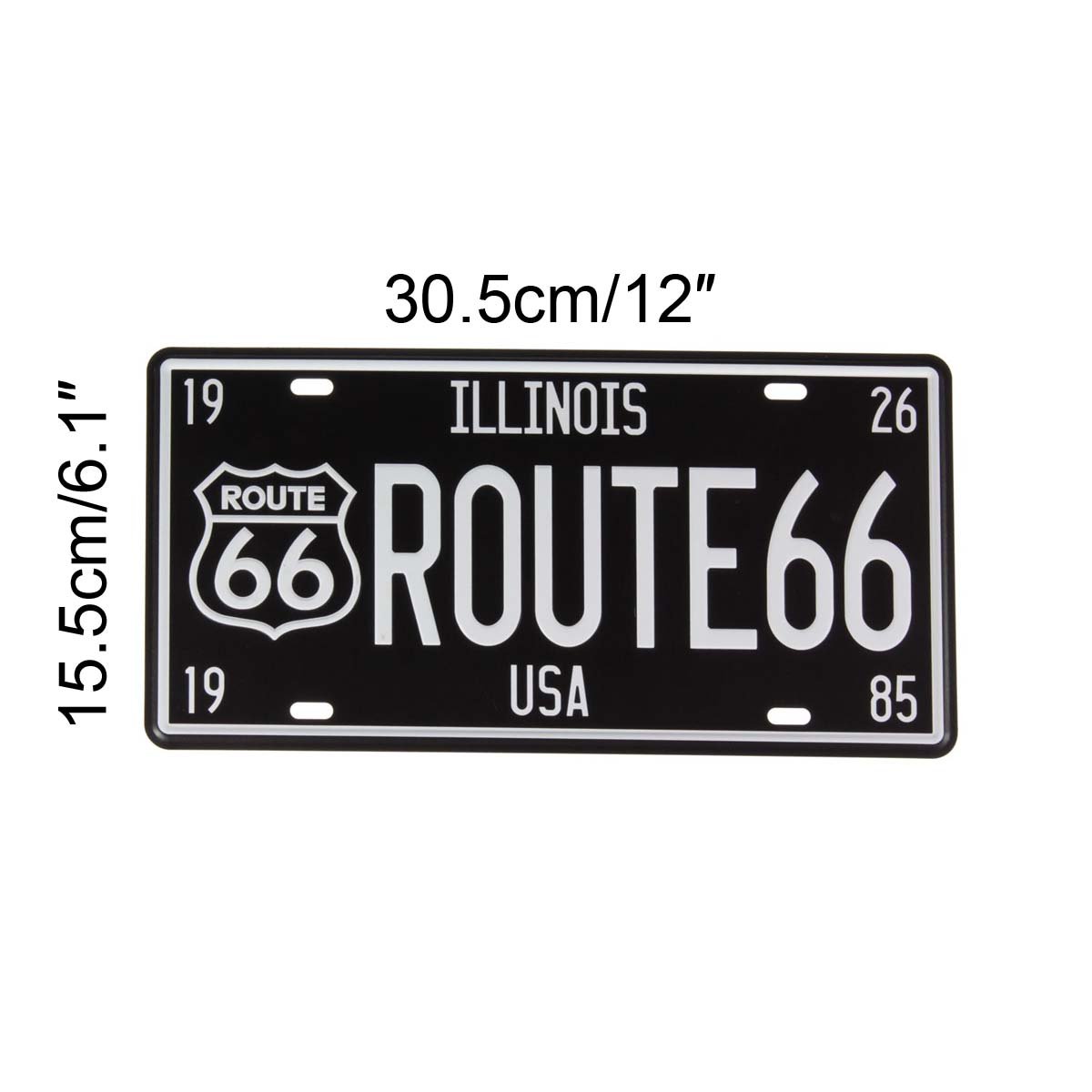 Plaque Décorative Métal Vintage Route 66 - Décoration Murale Américaine Style Rétro Pour Garage, Bar, Salon Ou