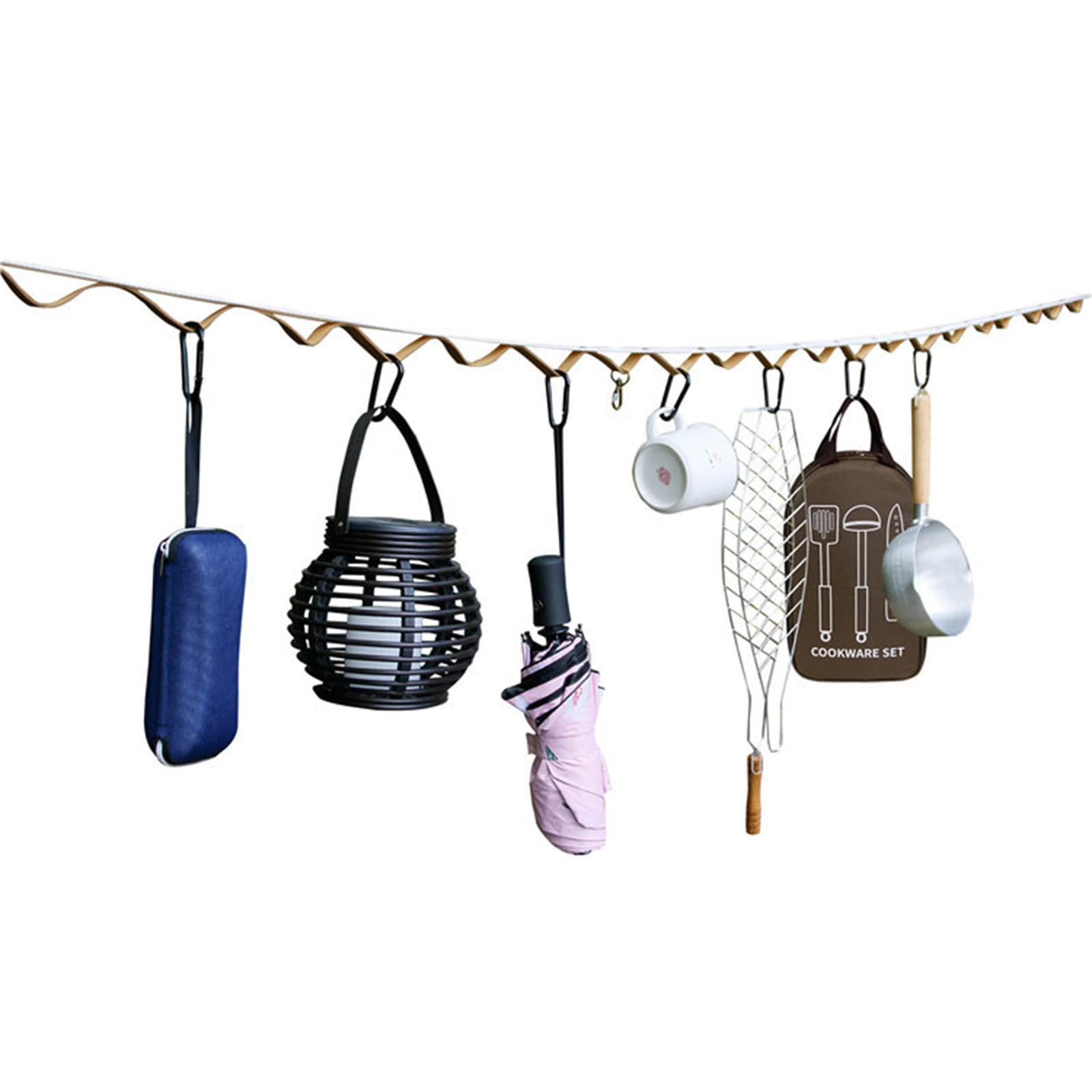Corde à Linge Portable avec 25 Trous pour Vêtements,Corde à Linge de Voyage Coupe Vent en Cuir PU Extensible Rétractable Élastique Corde à Linge pour Jardin,hôtel de Vacances