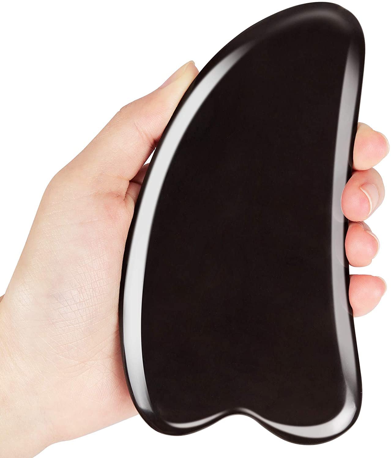 Bian Stone Face Massager,Gua Sha Facial Tools,Guasha Tool for Face & Body,Big Enough Tool for Comfortably Hold,Face Sculpting Tool,Gua-Sha Scraping Massage Tool