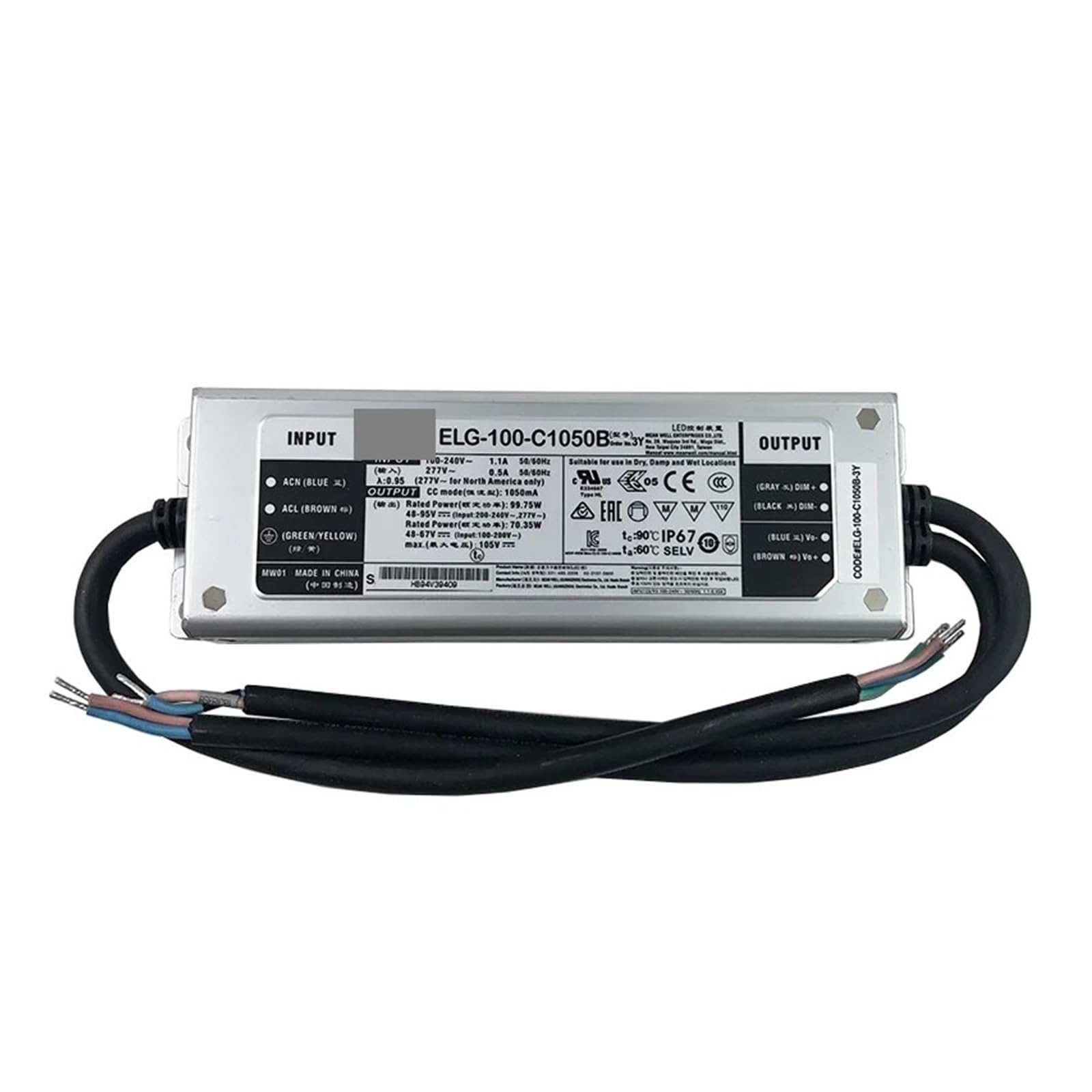 IDGTTLDF 1PC ELG-100 series ELG-100-24A-3Y 70~100W