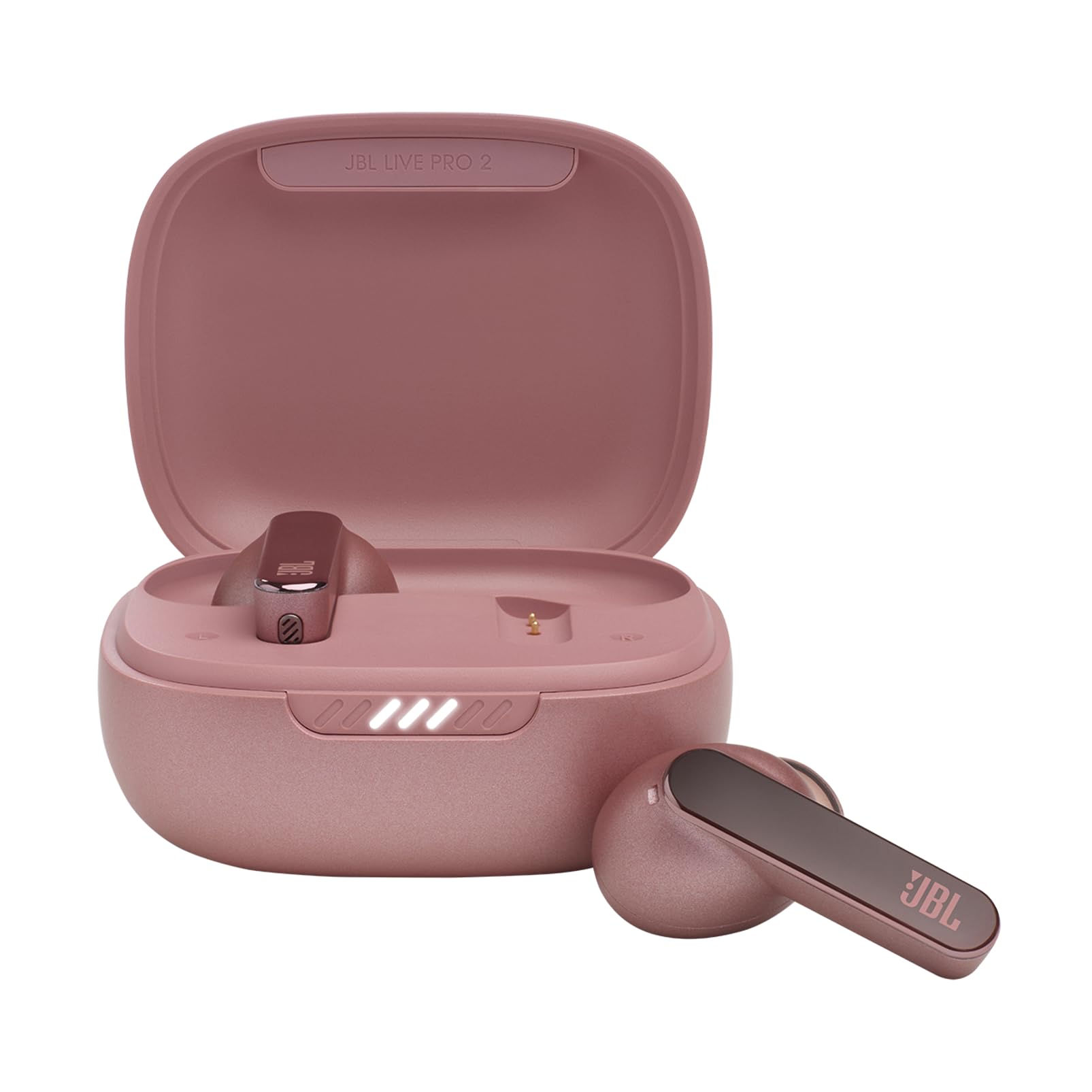JBL Live Pro TWS 2: 40 Hours of Playtime, True Adaptive Noise Cancelling, Smart Ambient, and Beamforming mics (Pink)