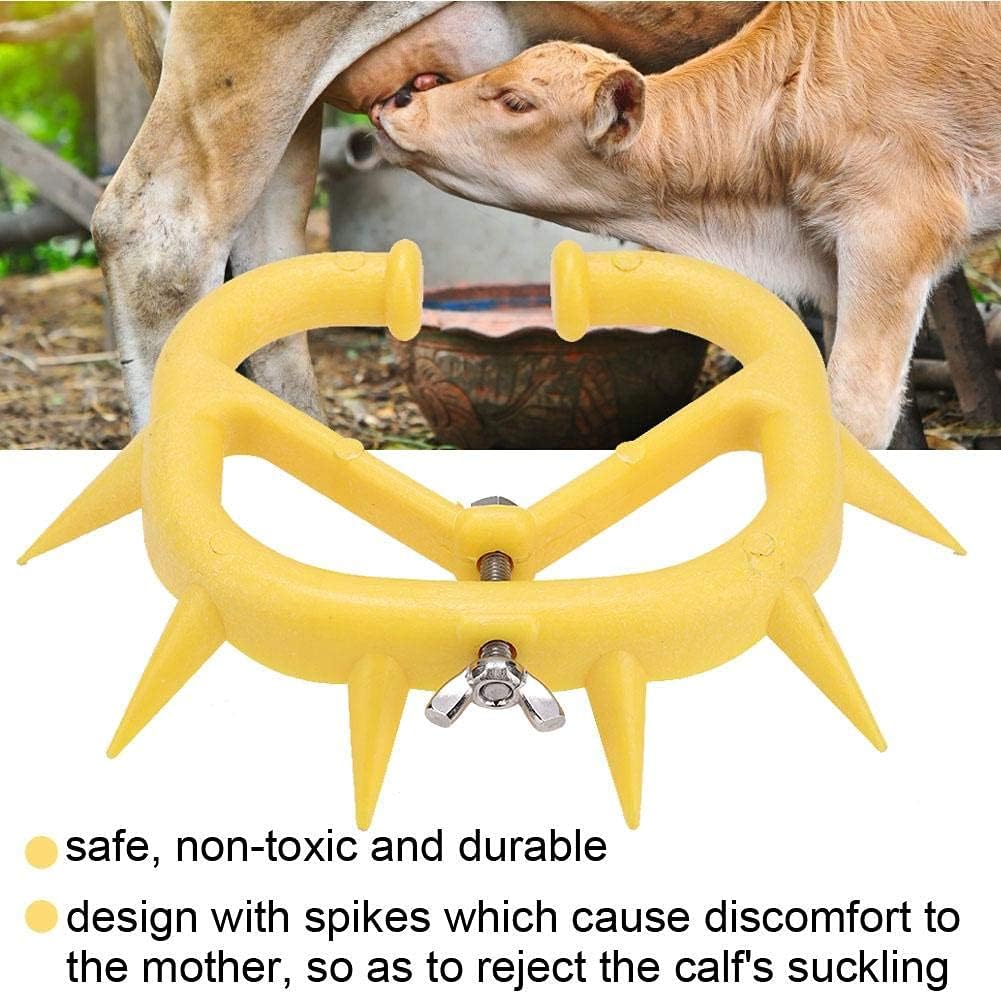 10pcs Anneaux de nez de veau-sevrage Bovins en plastique Vache de sevrage Outil de sevrage de vache Anneau à piquer Bovine Clip de nez Traite Stop Anti-Sucer La Traite Stop Produits Agricoles