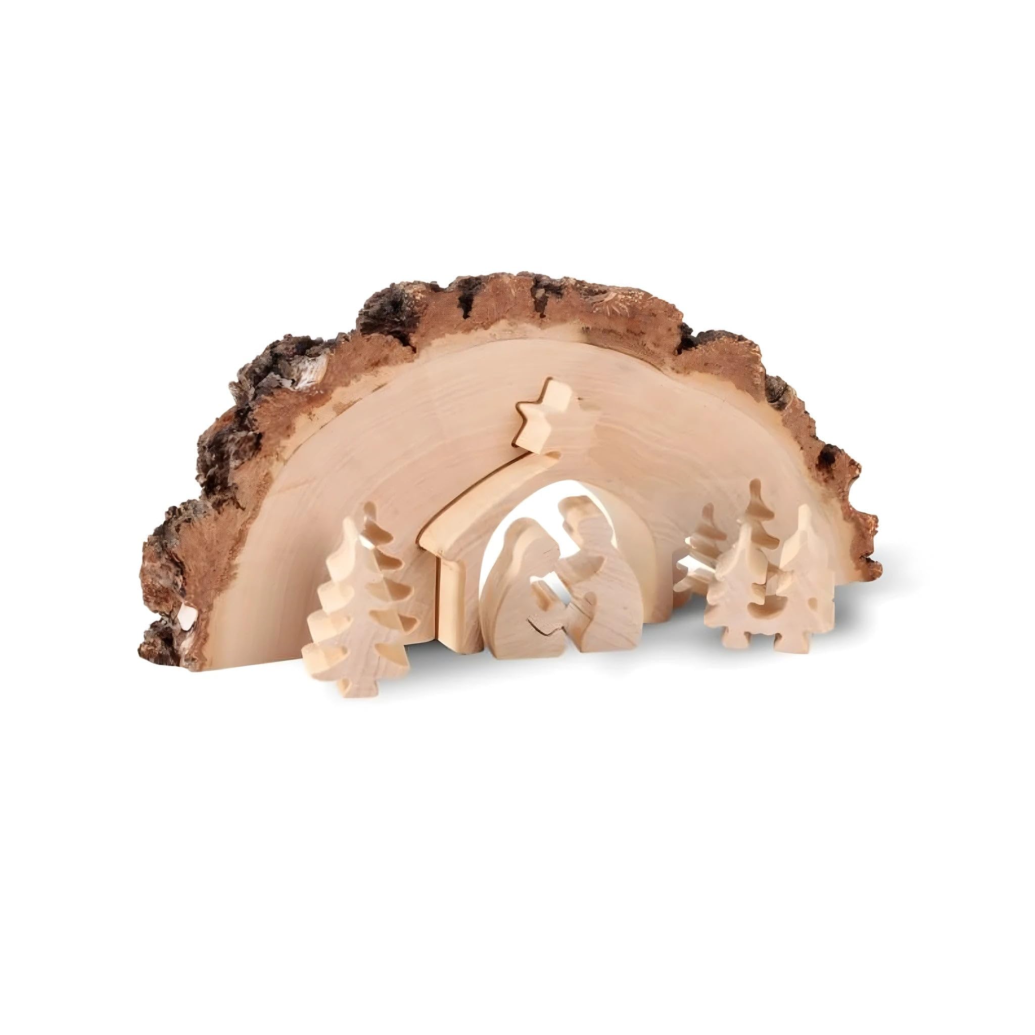Dolfi Nativity Scene Natural Wooden 10 cm | Natural Wood in Val Gardena | Nativity Figure
