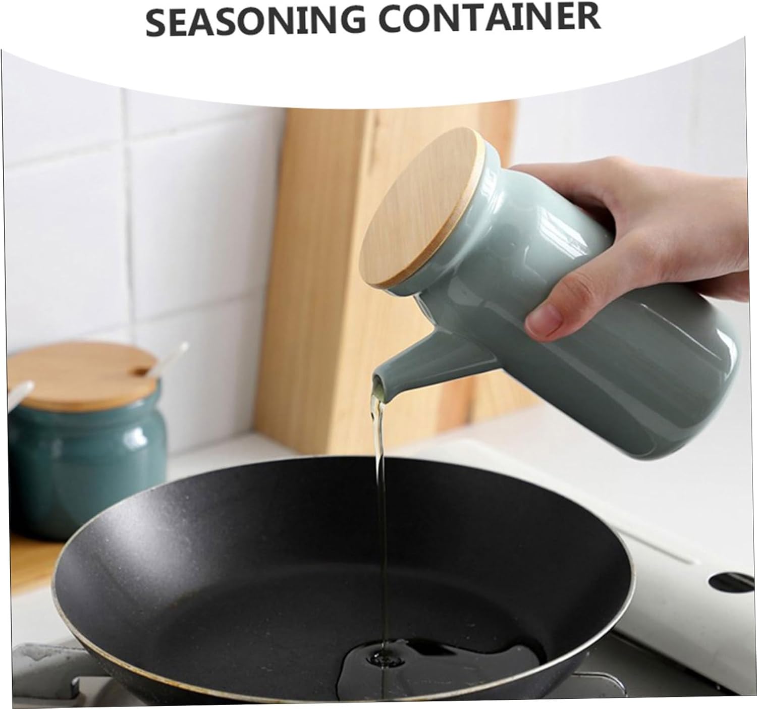 Alipis Eco-friendly Ceramic Condiment Pots Kitchen Seasoning Jars Spice Jars Lids