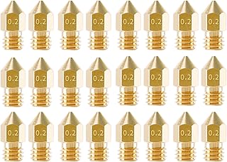 Bicos de impressora 3D 0.2mm Mk8. Bicos 24 pcs dos bicos de extrusora de 24 pcs, cabeça de impressão da extrusora do bocal de latão 0.2mm para a impressora de 1,75mm do filamento