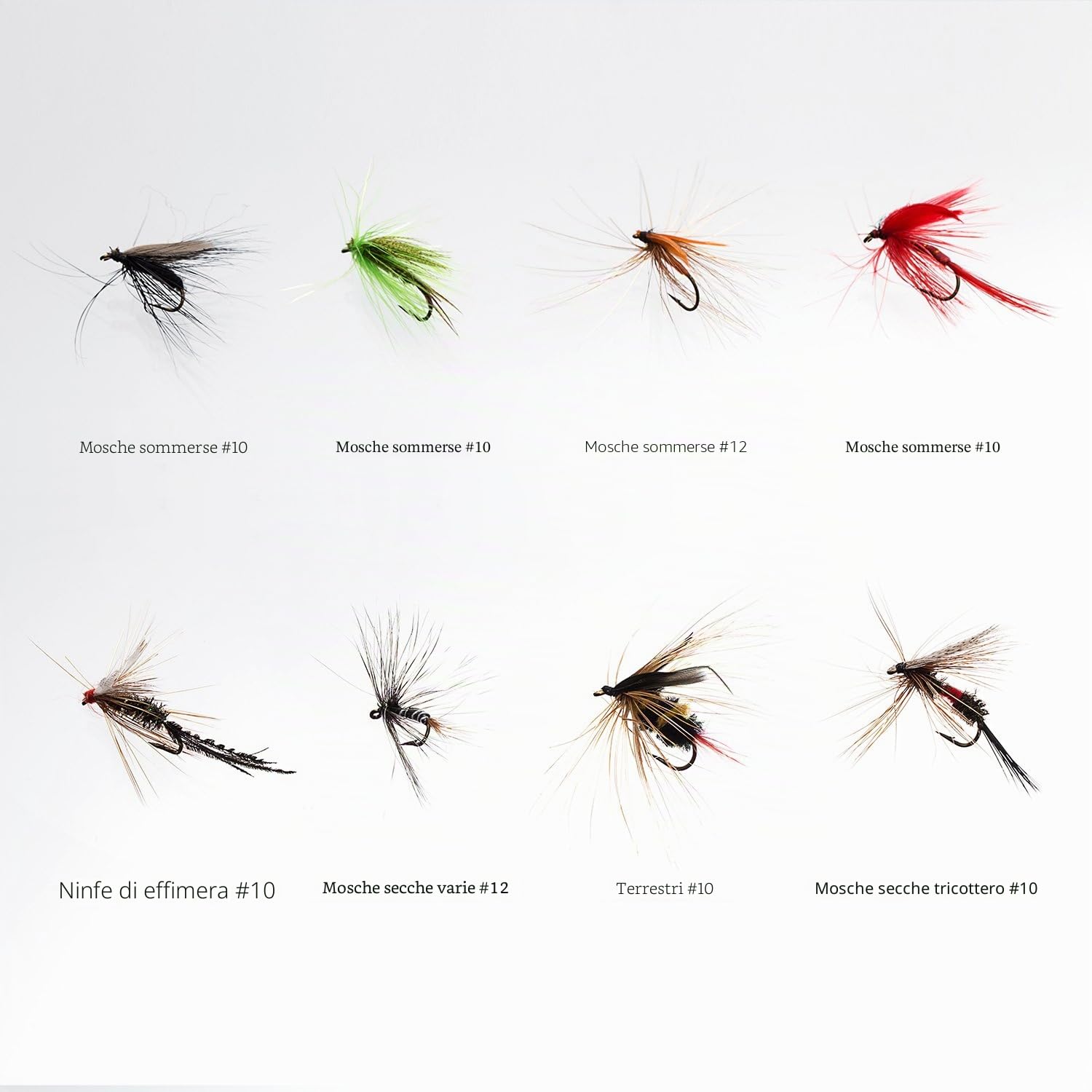Bassdash Pesca Mosche Artificiali Esche Set Fly Fishing Flies Kit Assortimento di Mosche Trota Bass Fishing con Fly Box