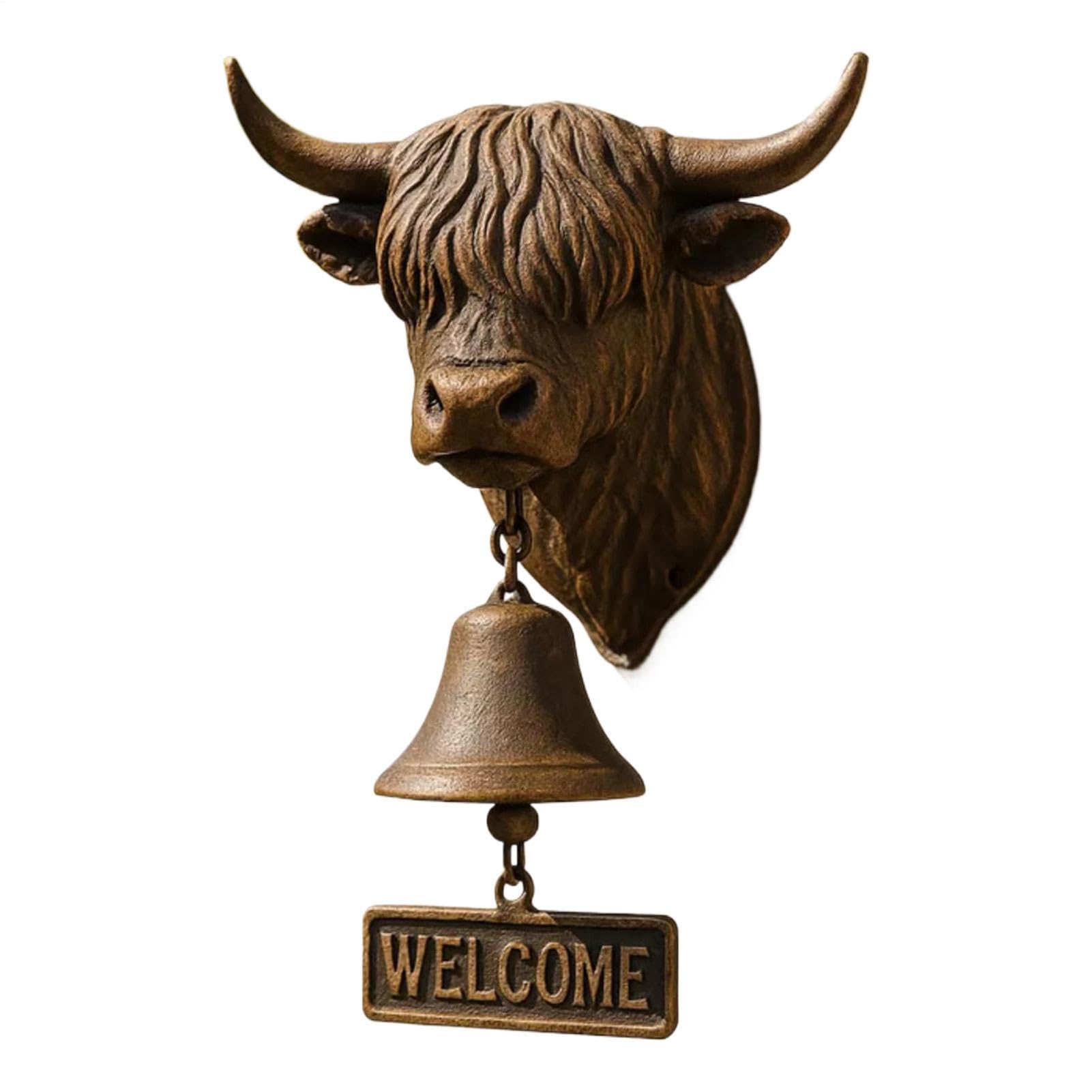 Sonnette de porte en forme de vache, cadeau idéal homme et femme
