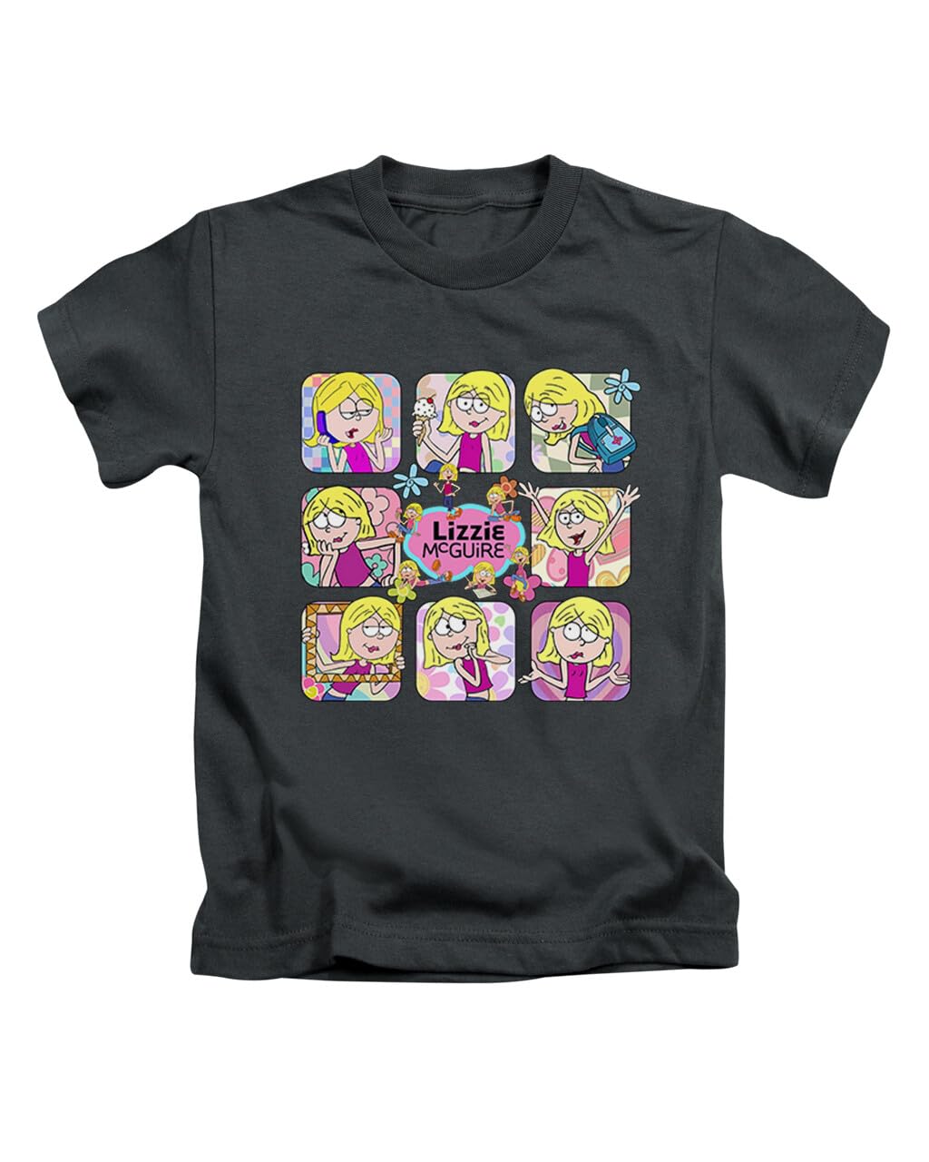 Taylor Brown Unisex Black Montage Squares Lizzie Mcguire Meme Viral Novelty Tee T-Shirt Funny T Shirt Top