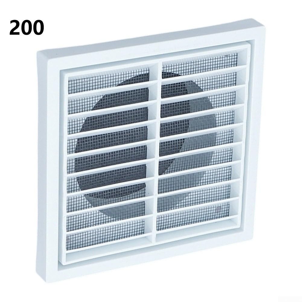 Cubierta de ventilación de plástico ABS para pantalla de metal desmontable, rejilla impermeable para escape de cocina y baño, salida de aire de techo de pared de 4/5/6/8 pulgadas (200)