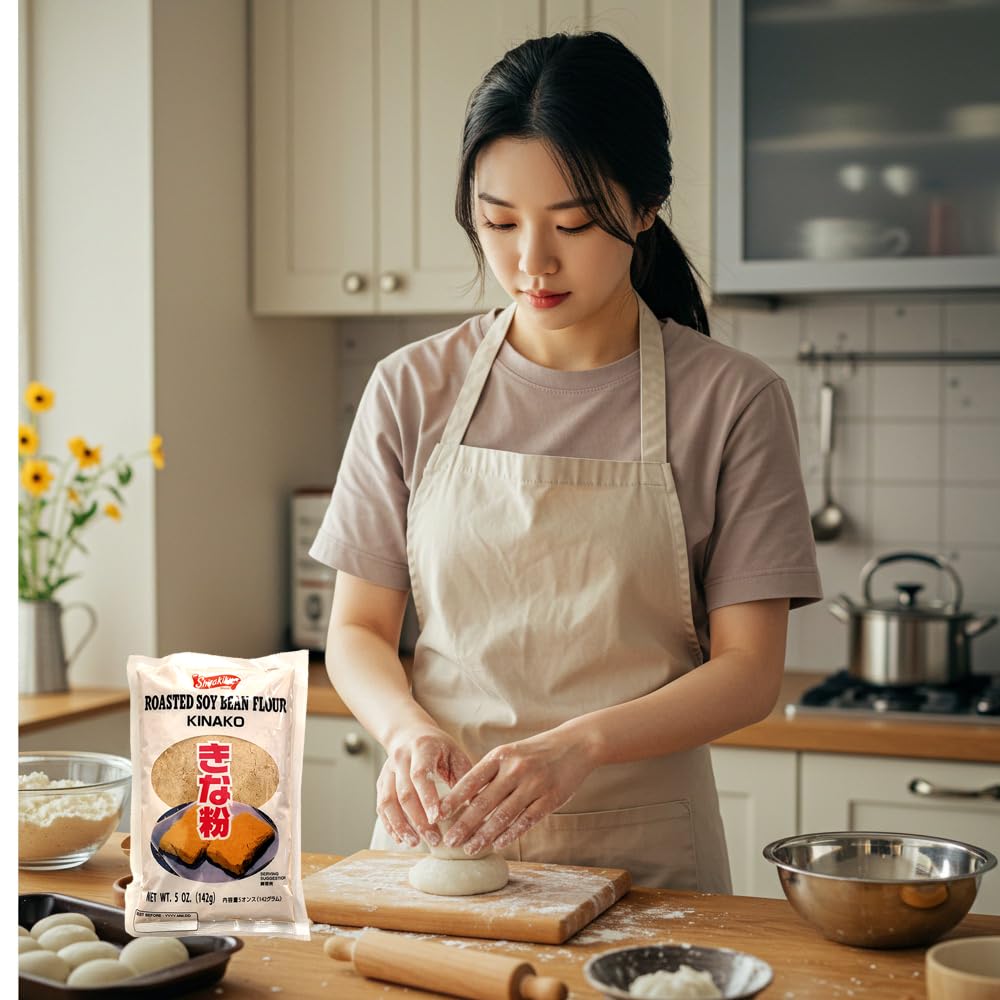 Amazon.com : 2 Packs Kinako Japanese Roasted Soybean Flour 142g