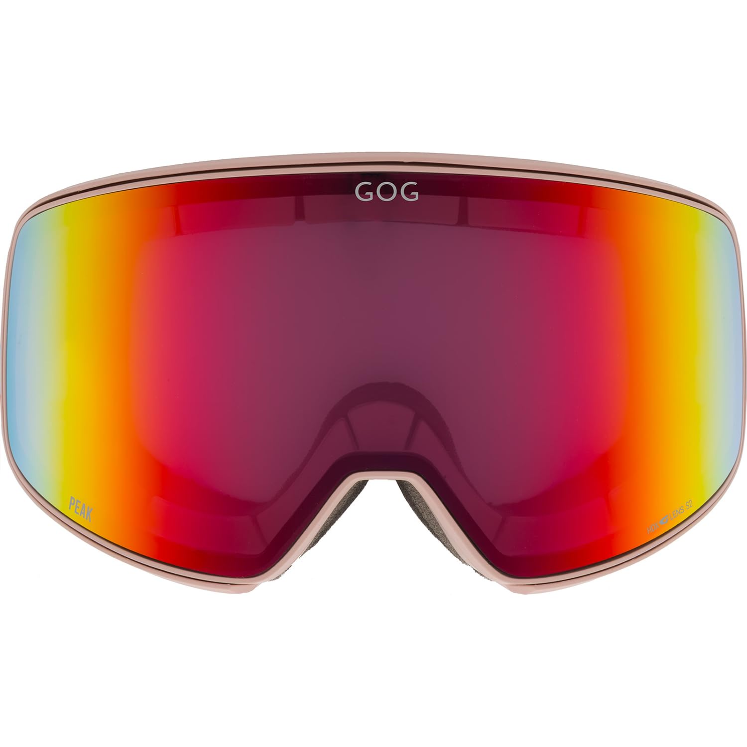 GOG Lunettes de ski Peak avec cadre optique OTG, protection UV400, double verre HDX G-LENS, revêtement FOG BLOCK, cadre en TPU flexible, étui inclus