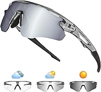 VICTGOAL Photochromic Cycling Glasses for Men Women - TR90 Frame, UV400 Protection, Built-in Myopia Frame for Bike Riding