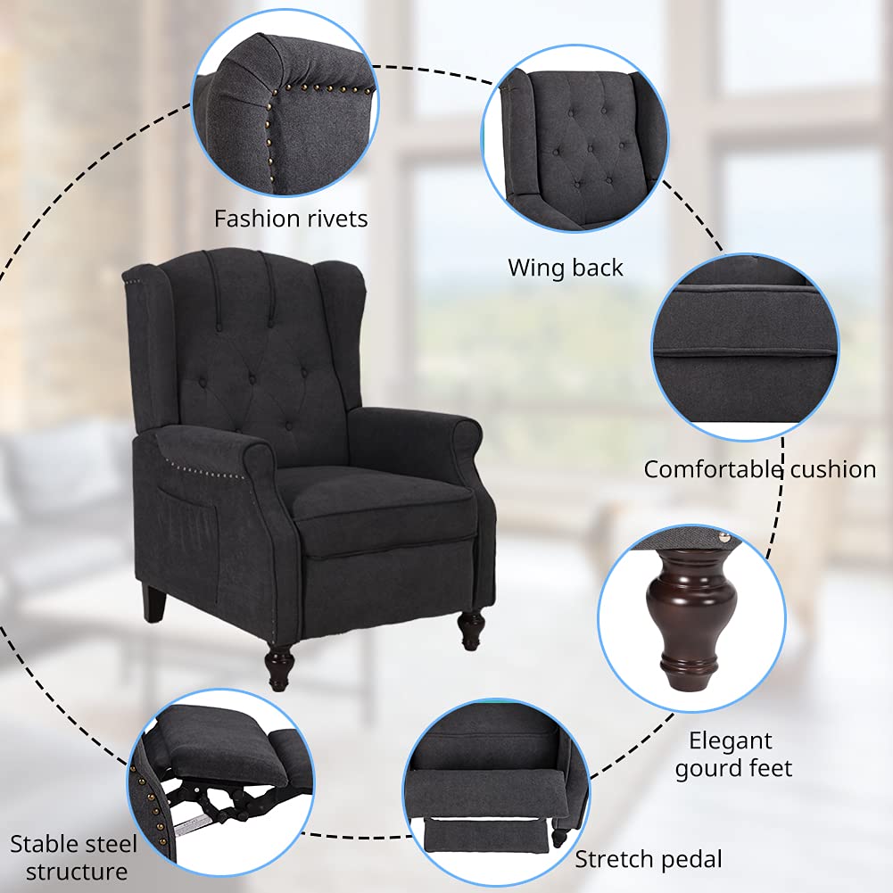 BINGTOO Recliner Chair with Massage and Heating Accent Chairs for
