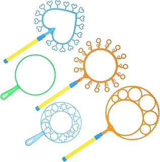 Toyvian 5pcs Set Bubble Circle Bubble Toys Bubble Kit Princess Toy DIY Bubble Wand Kids Outside Toy Summer Party Favor Plastic Bubble Wands Set Party Favors Colorful Bubble Wand Giant Play